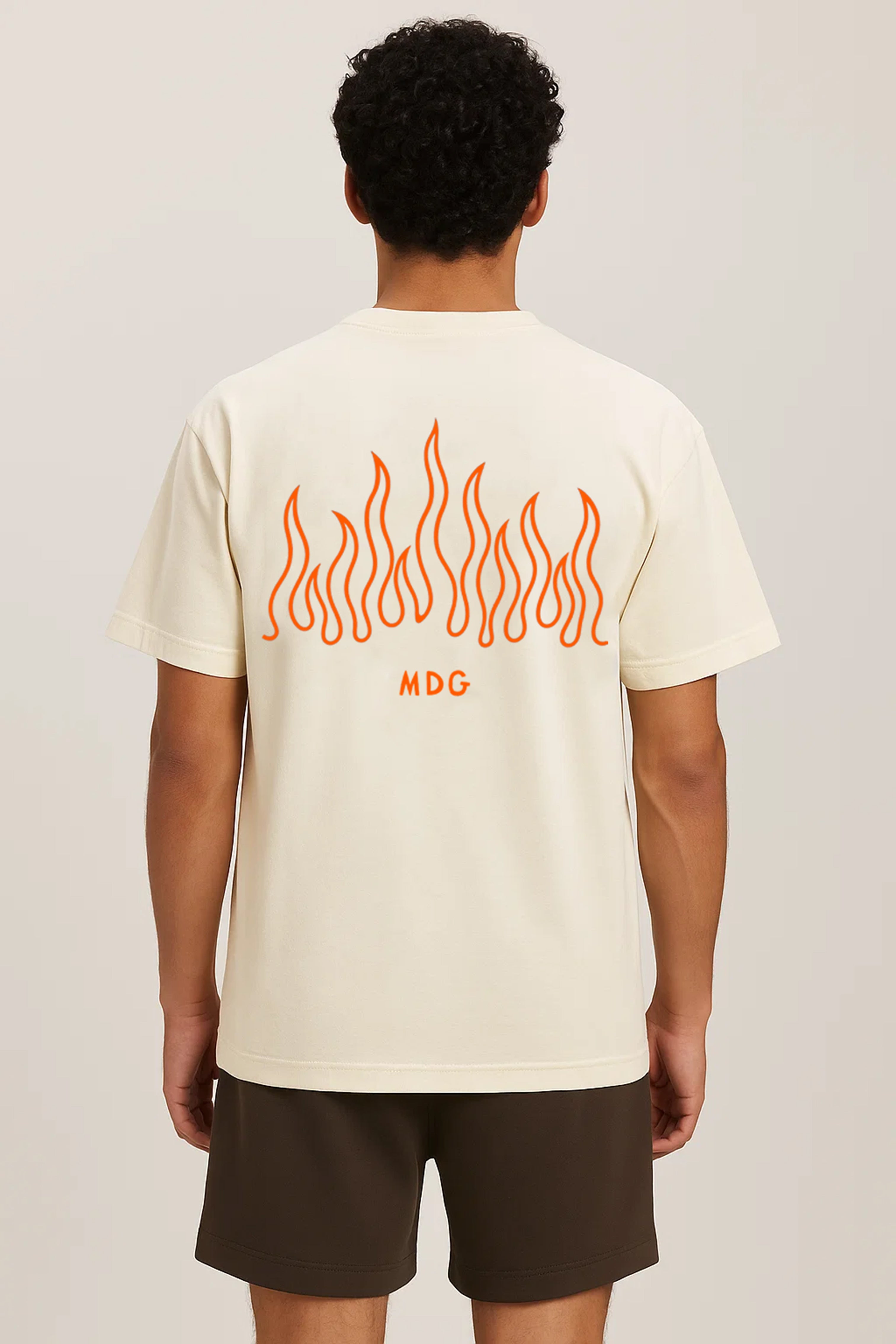 BEIGE FLAME T-SHIRT
