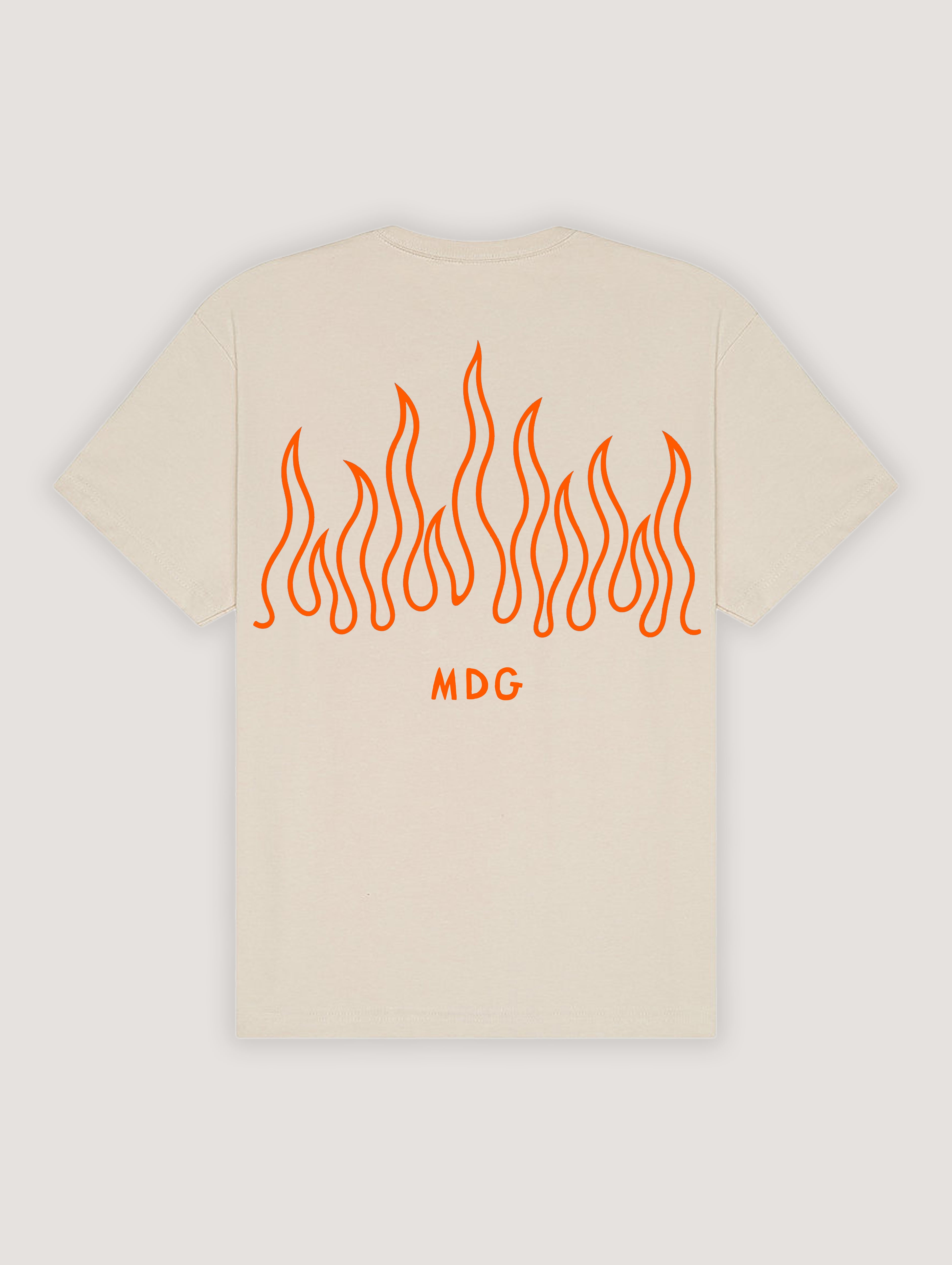 BEIGE FLAME T-SHIRT